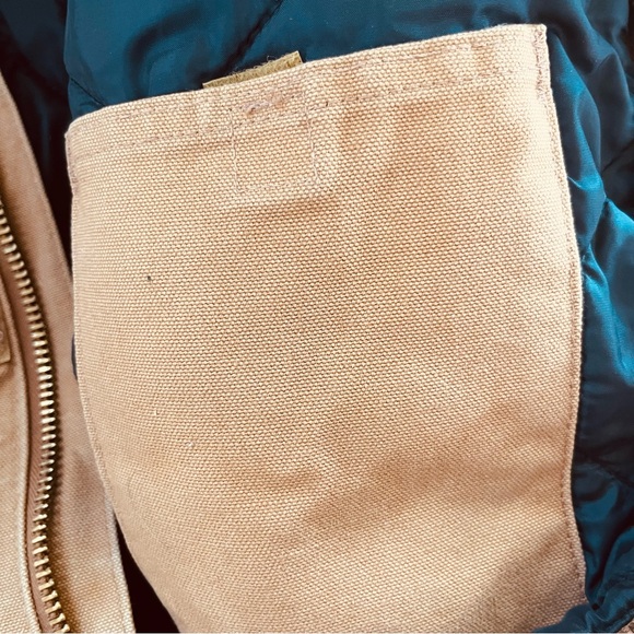 Carhartt Men’s Traditional Duck Jacket J002 Corduroy Collar Size XL - Picture 11 of 13